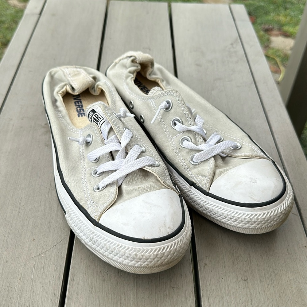 Converse chuck taylor gray slip ons